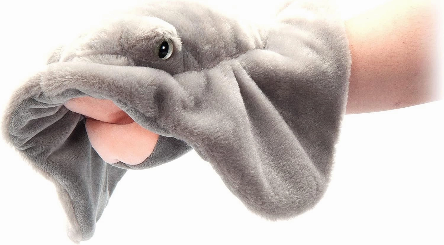 The Petting Zoo Grey Stingray Hand Puppet Stuffed Animal Plushie, Gifts for Kids, Puppetz Animals, Stingray Interactive Puppets Plush Toy 20 Inches