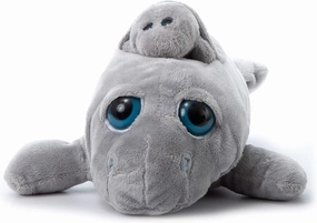 The Petting Zoo Mom and Baby Manatee Stuffed Animal, Gifts for Kids, Pocketz Ocean Animals, Manatee Plush Toy 15 inches
