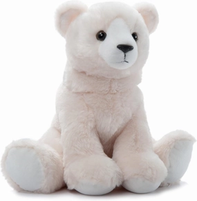 The Petting Zoo Polar Bear Stuffed Animal, Gifts for Kids, Wild Onez Zoo Animals, Polar Bear Plush Toy 12 inches