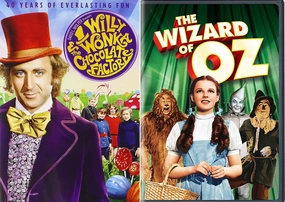 The Wizard of Oz & Willy Wonka & the Chocolate Factory Musical DVD Set / Classic Family Movie Bundle Double Feature