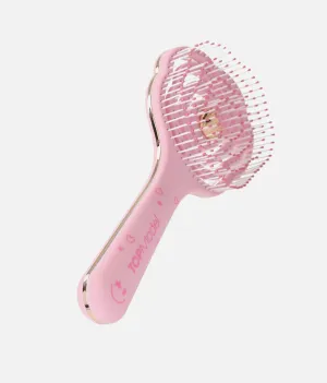 TOPModel Pink Flex Hair Brush with Gold Teddy Head, Gentle Detangling for Girls - 0013510
