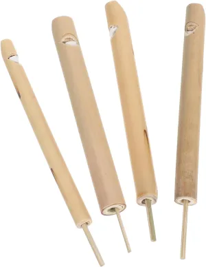 Toyvian Bird Whistle 4pcs Bamboo Slide Whistle Whistle Train Slide Whistle Children Noisemaker Musical Pleasant Voice Vocal Training Educational Instrument Toy for Soccer Whistle