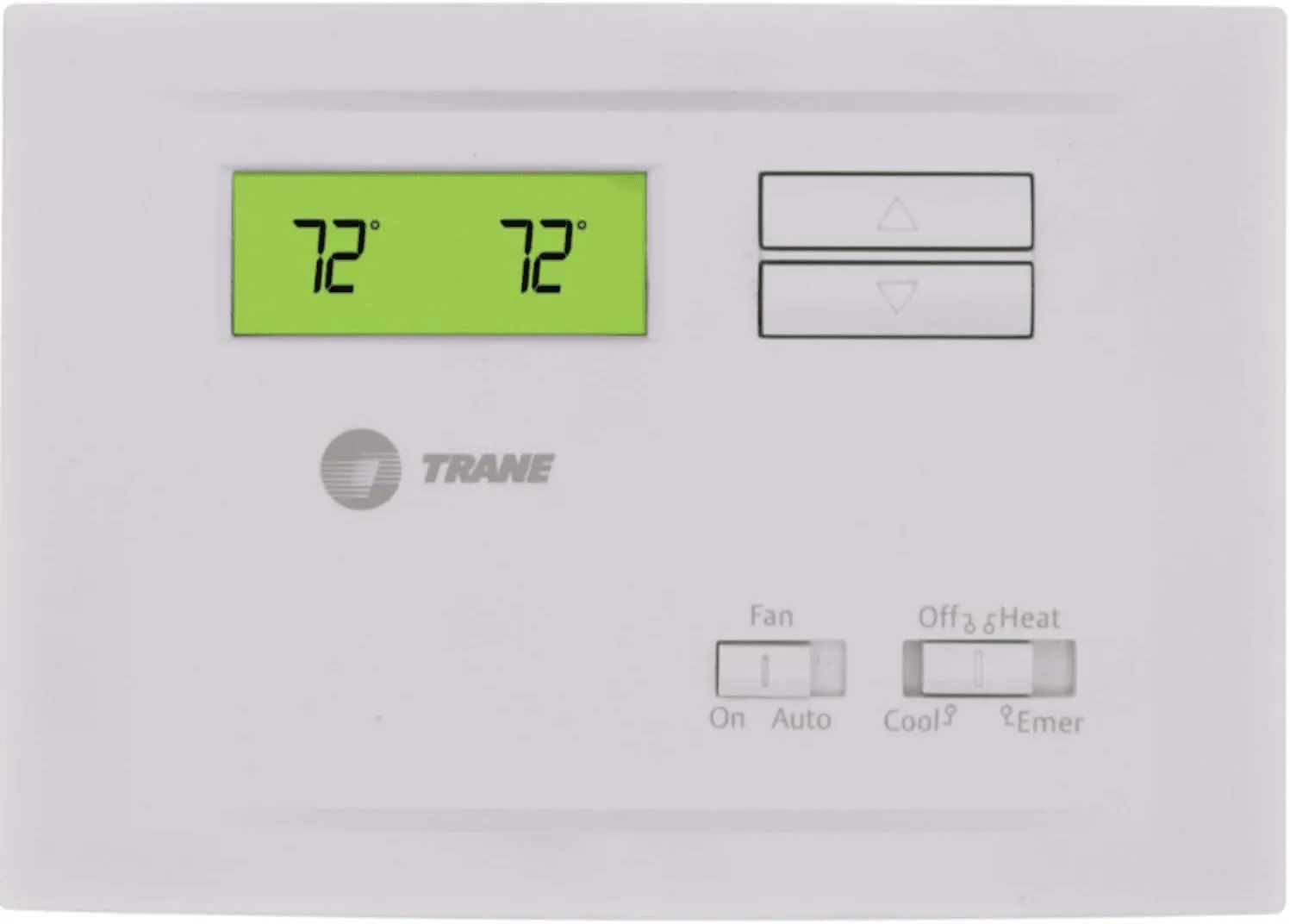 Trane XR103 TCONT103AN21HA Non-Programmable Heat Pump Thermostat, Comfort Control, 2 Heat (Gas/Oil/ELEC) 1 Cool, White – Replaces TCONT401AN21MAA, TCONT401