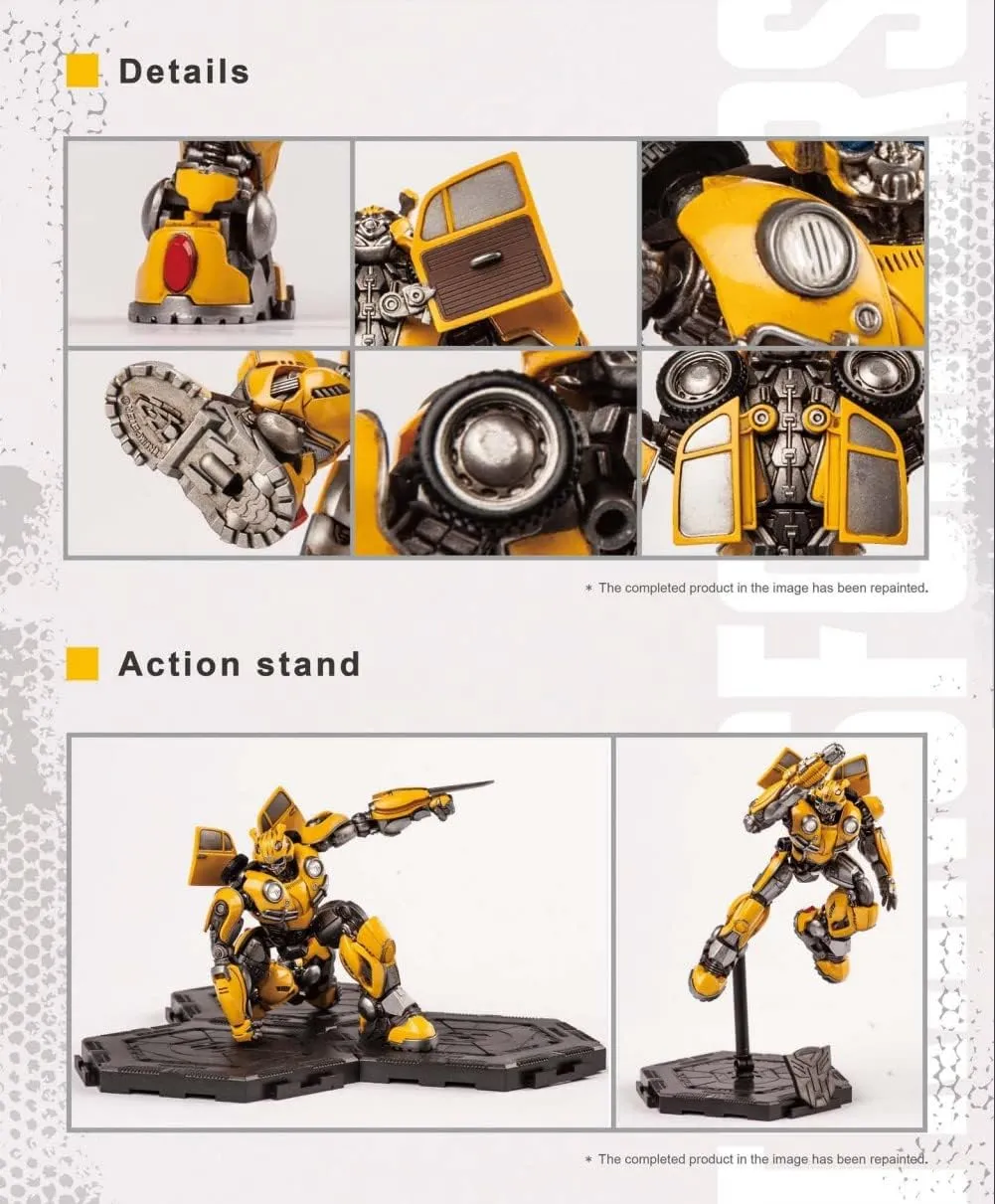 Transformers Bumblebee Figure Model Kit – Beetle Easy to Assemble 3D Articulated Action Figure Pre Painted Collectible Series Toys Hobby 08100