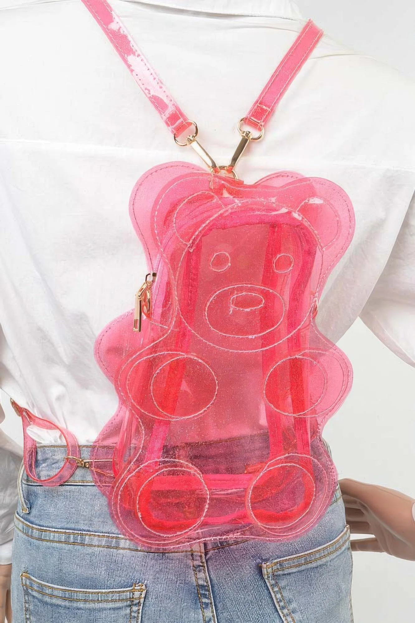 Transparent Teddy Bear Backpack