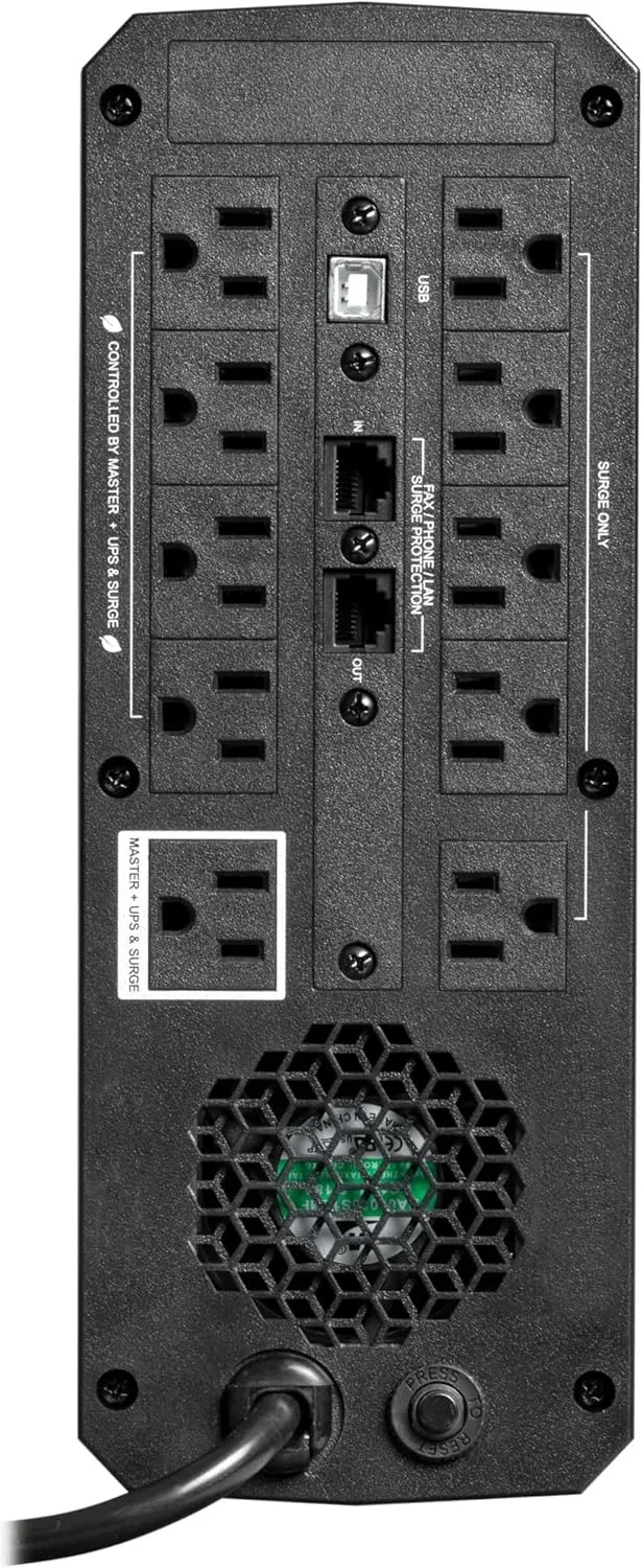 Tripp Lite Pure Sine Wave Gaming UPS Battery Backup, 1500VA 900W 120V, Detachable LCD, Automatic Voltage Regulation, USB, RGB LED Lights, 3-Year Warranty & $250K Insurance (SMART1500PSGLCD)