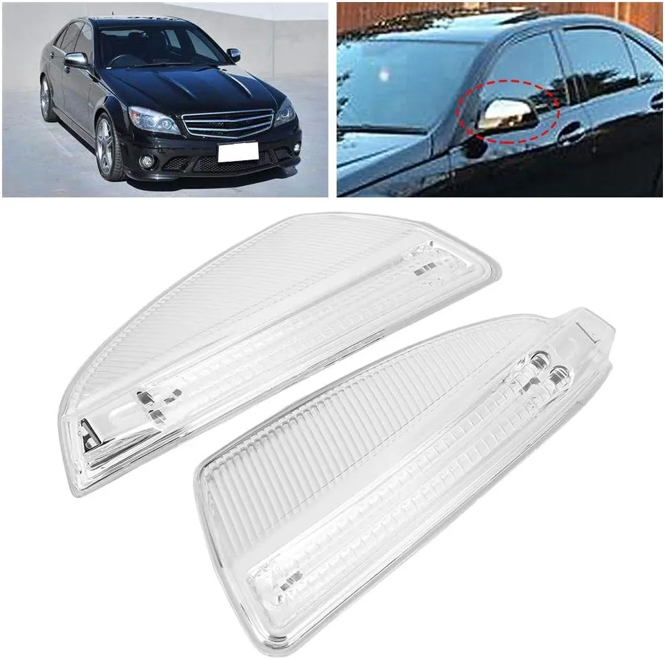 Turn Light, 2Pcs Car Side Mirror Lamp Turn Light Fit for Benz C-Class C250 C300 Scion Im Mirror Turn Signal Light