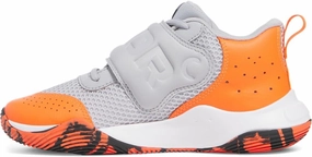 Under Armour Unisex Grade School Zone Basketball 2, (011) Mod Gray/Ares Red/Black, 3.5, US