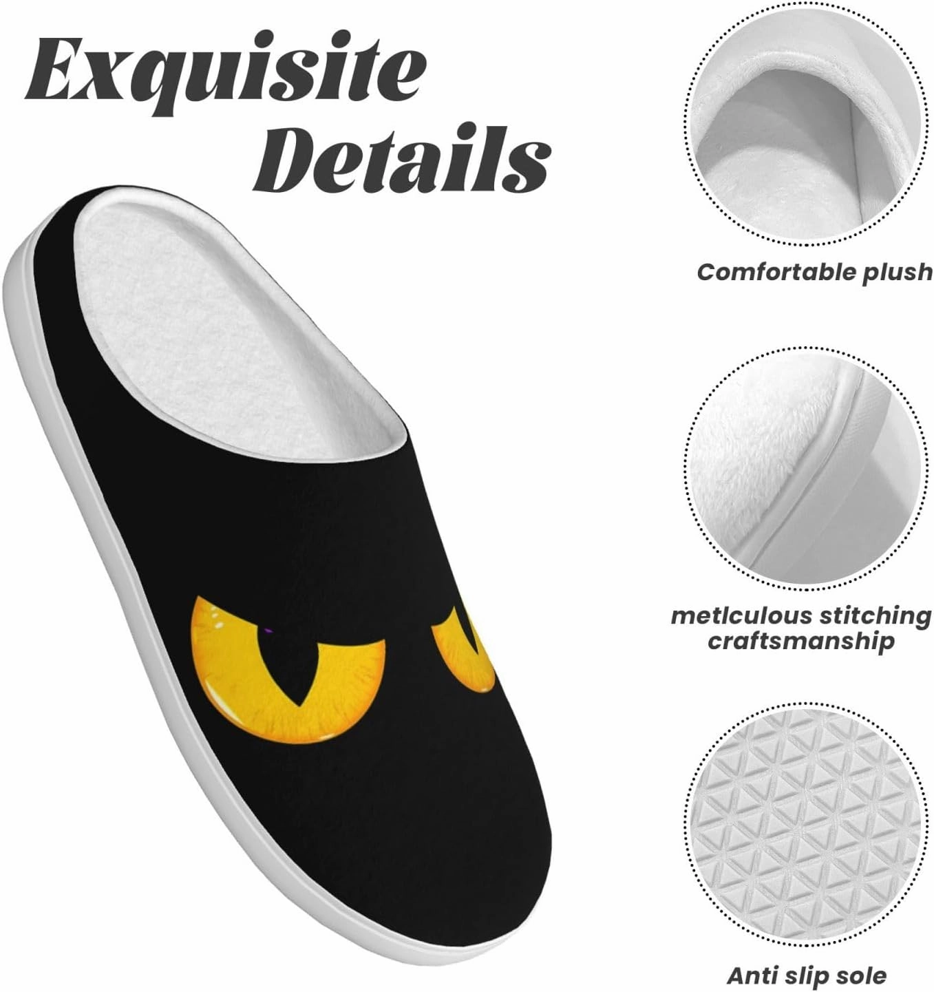 Unisex Warm Slippers Non-Slip Winter Fluffy Slippers Slip-On Plush Slippers Bedroom Slippers House Shoes For Men Women