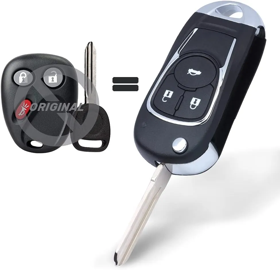 Upgraded Car Key Fob Keyless Entry Remote for Chevy Tahoe Silverado Suburban Avalanche Equinox SSR/GMC Sierra Yukon/Cadillac Escalade/Hummer H2/Pontiac Torrent/Saturn Vue 2003-2006 FCC LHJ011