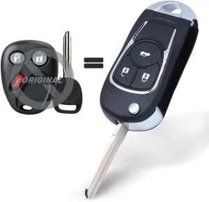 Upgraded Car Key Fob Keyless Entry Remote for Chevy Tahoe Silverado Suburban Avalanche Equinox SSR/GMC Sierra Yukon/Cadillac Escalade/Hummer H2/Pontiac Torrent/Saturn Vue 2003-2006 FCC LHJ011