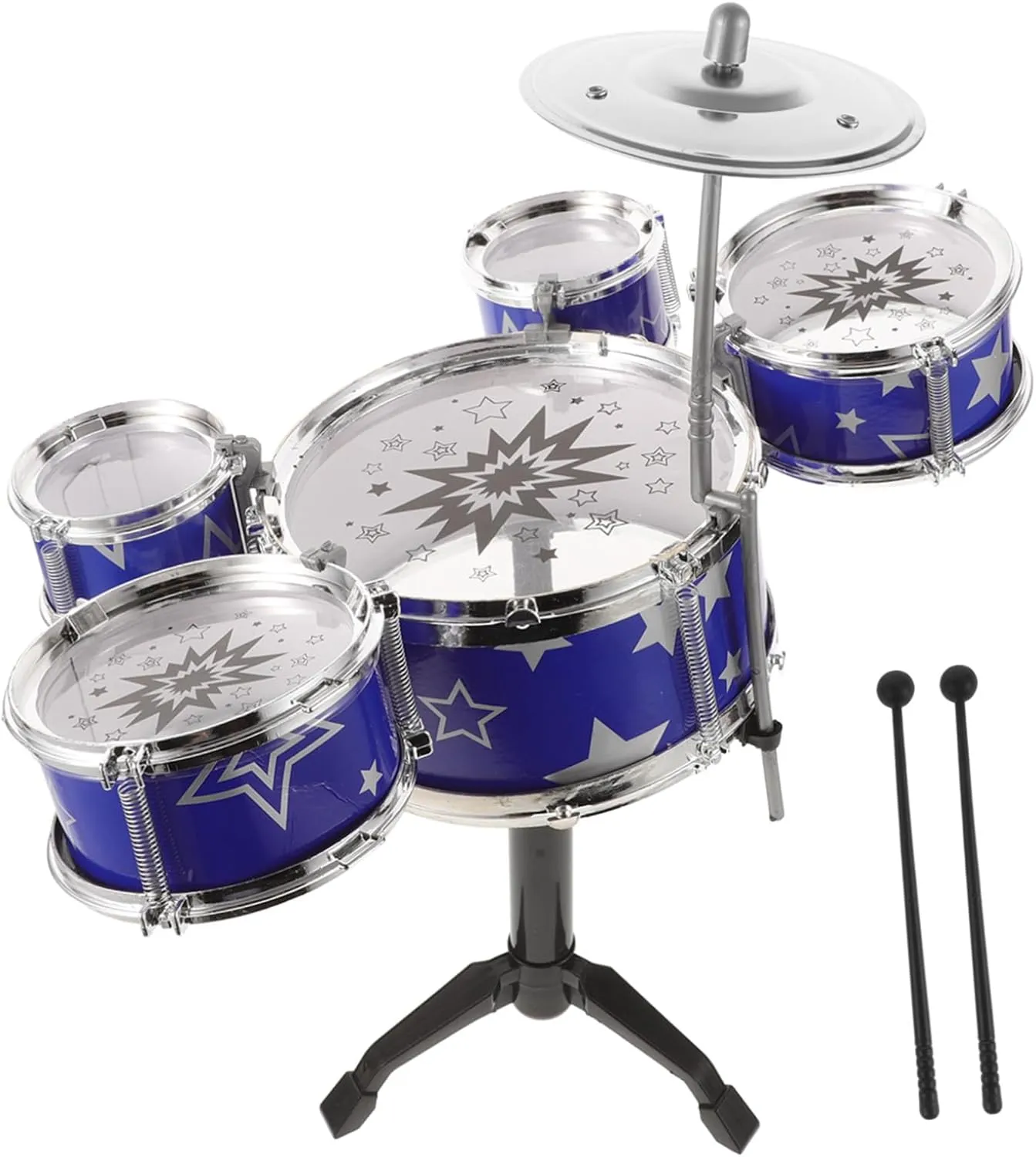 Vaguelly Mini Jazz Drum Percussion Musical for Easy Assembly Loud Sounds for Musical Development for Ages