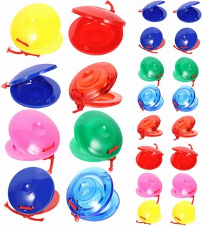 VANZACK 24Pcs Musical Instruments Castanets Percussion for Preschool Learning Enhance Creativity Development Safe Design for Random Colors Random Color