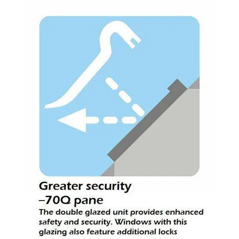 VELUX GGL PK06 3070Q Enhanced Security Pine Centre-Pivot Roof Window (94 x 118 cm)