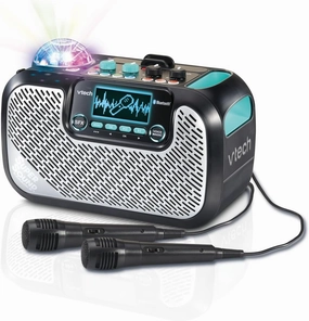 VTech Super Sound Karaoke Portable Bluetooth, 2 Mics Included, Party Lights