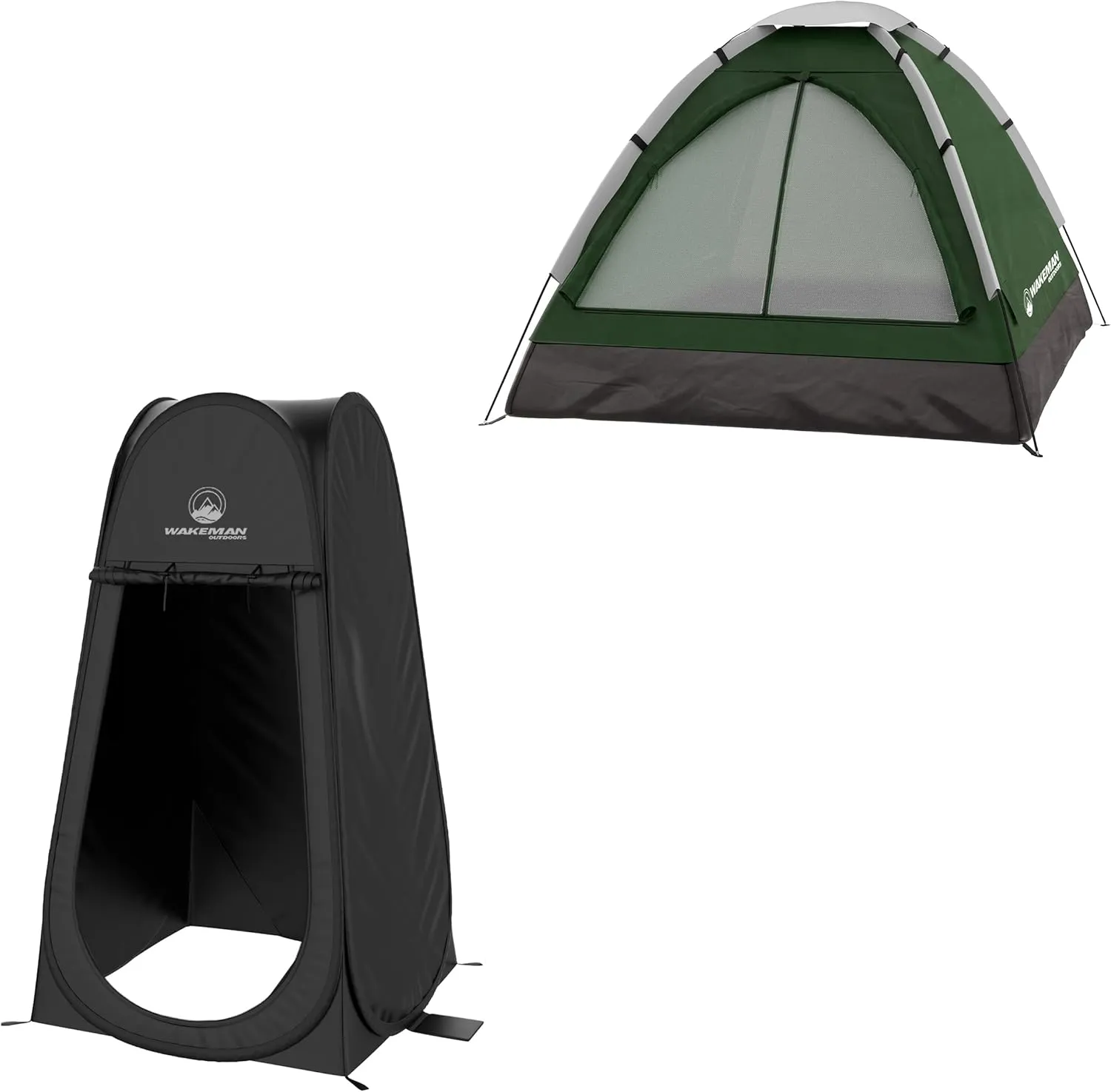 Wakeman Tents 2-Person Tent with Pop-Up Design and Carry Bag - Includes Pop-Up Privacy Tent, Dressing Room, or Portable Shower - Camping Gear by Wakeman
