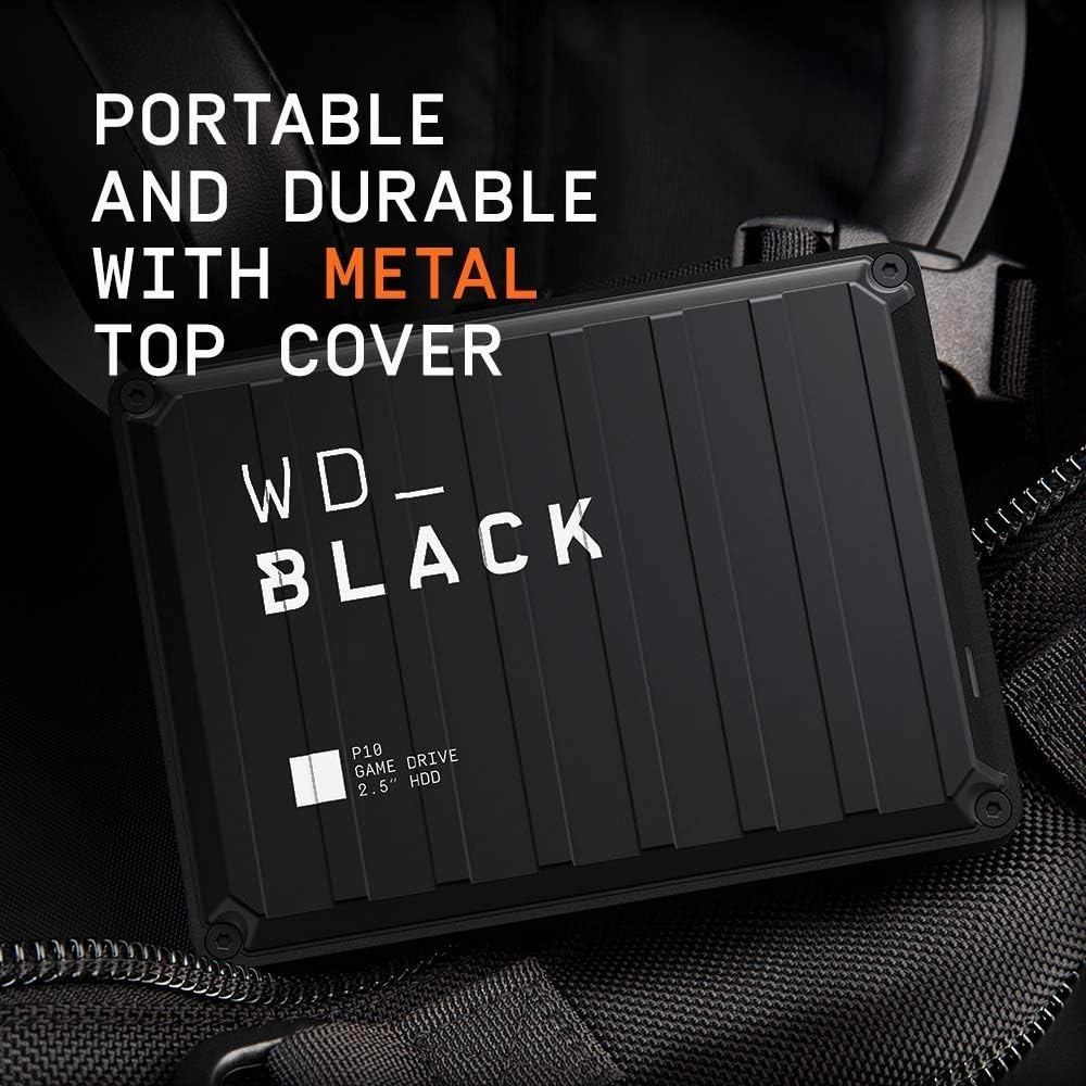WD_BLACK 2TB P10 Game Drive, Portable External Hard Drive, Works with PlayStation, Xbox, & PC - WDBA2W0020BBK-WES1