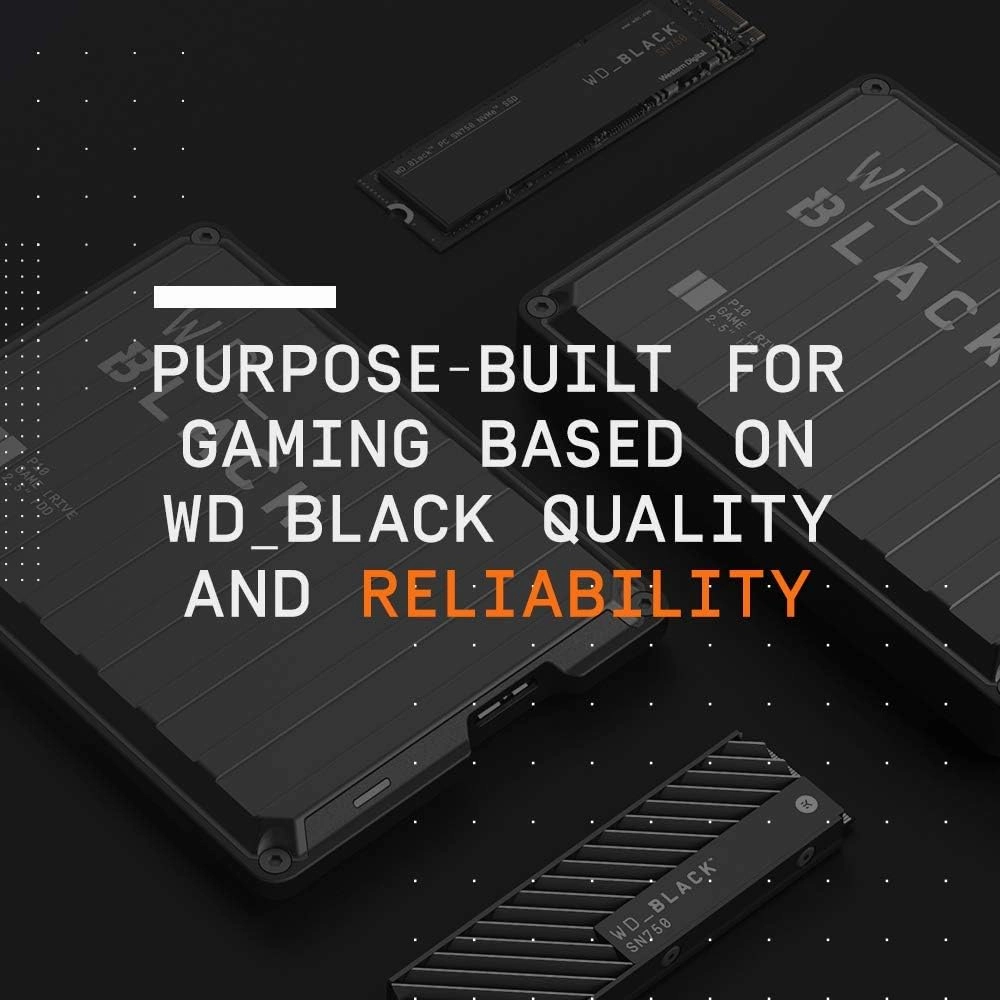 WD_BLACK 2TB P10 Game Drive, Portable External Hard Drive, Works with PlayStation, Xbox, & PC - WDBA2W0020BBK-WES1