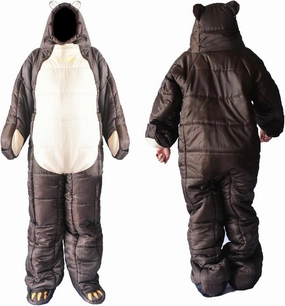 Wearable Sleeping Bag 3 Season Bear-Shaped Sleeping Bag Camping Adults Full Body Sleep Pouch for Camping,Traveling, Hammocks, Hiking, Backpacking, Lounging(M)