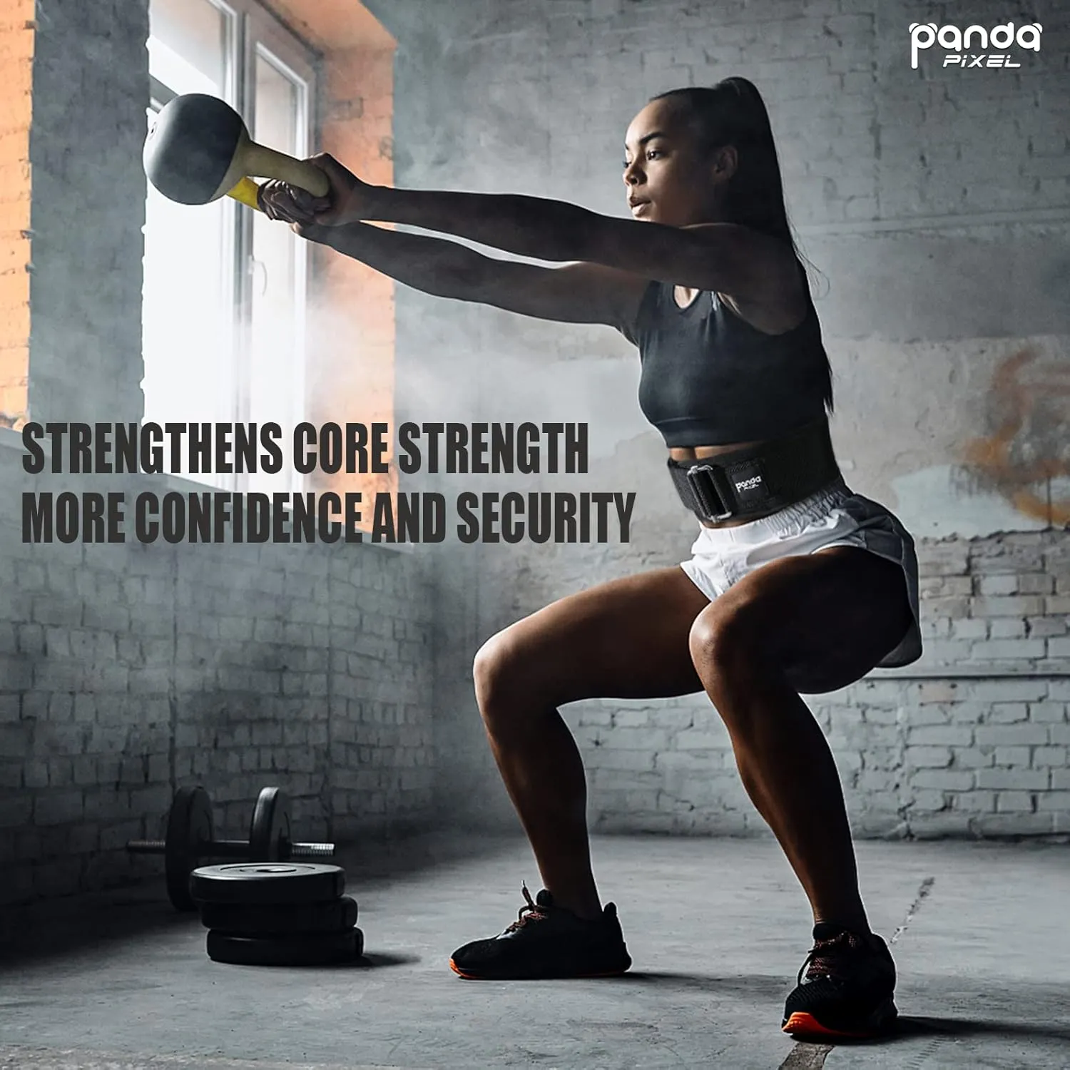 Weight Lifting Belt, PIXEL PANDA Self-Locking Weightlifting Belt, Weight Lifting belts, Premium Gym Belt for Men and Women, Professional Powerlifting Belt for Workout Fitness Squats Deadlifts Bodybuilding