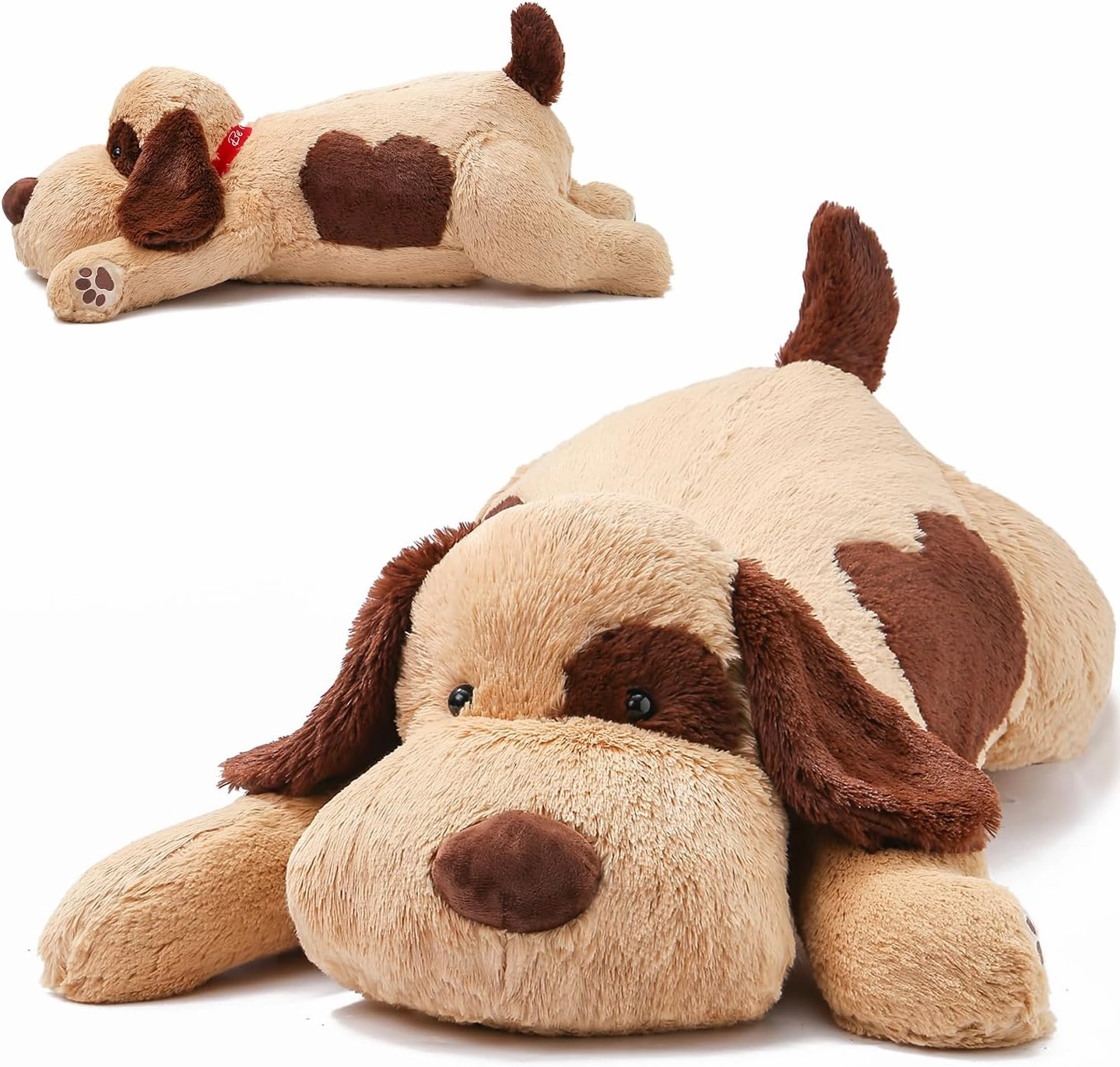 Weighted Stuffed Animals Brown Dog, Weighted Dog Plush, Soft Cute Puppy Plush Pillow Toy, for Kids, Boys and Girls Adults (20" 3.5lbs)