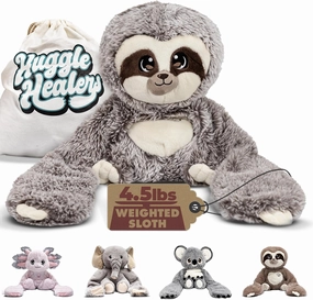 Weighted Stuffed Animals for Adults, Teens and Kids - 40 Inch Long Plush Arms for Hugs - 4.5lb Sloth Stuffed Animal Plushies - Marshmallow Sloth