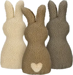 Wenqik 3 Pcs Easter Bunny Stuffed Animals Decorative Easter Throw Pillows Rabbit Stuffed Plush Pillows for Gifts