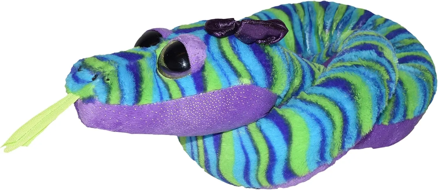 Wild Republic Snakes, Snake Plush, Stuffed Animal, Plush Toy, Gifts for Kids, Stripes, 54"