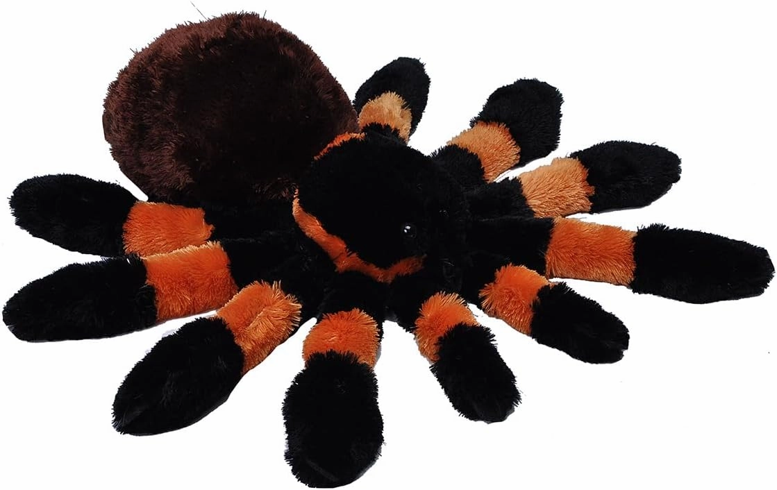 Wild Republic Tarantula Plush, Stuffed Animal, Plush Toy, Gifts for Kids, Cuddlekins 12 Inches, Black, Orange, Brown