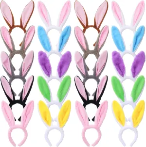 WILLBOND Easter Bunny Ears Headband Plush Rabbit Ears Headband for Bunny Pretend Play Costume Role Playing Part