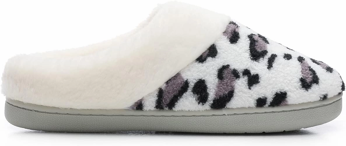 Women's Cozy House Slippers Memory Foam Furry Bedroom Slippers Anti-Slip Sole for Indoor Outdoor Use