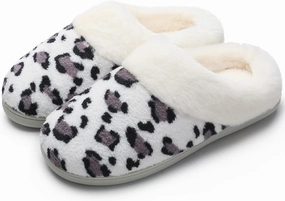 Women's Cozy House Slippers Memory Foam Furry Bedroom Slippers Anti-Slip Sole for Indoor Outdoor Use