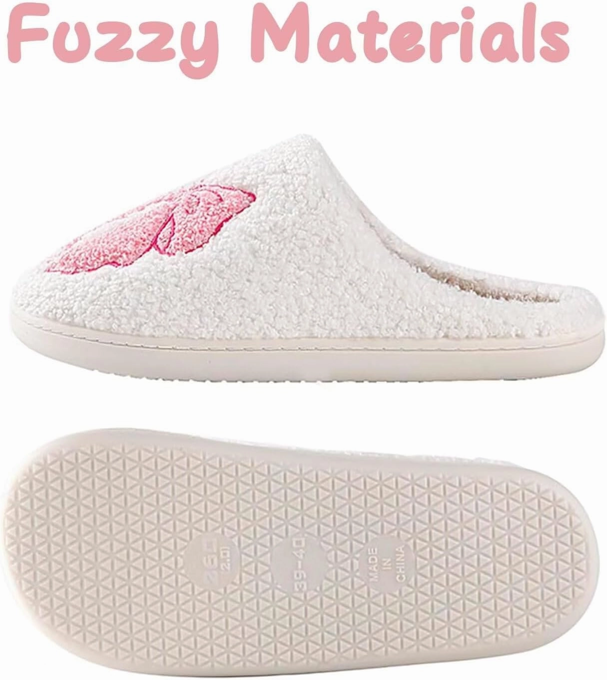 Women's Cute Retro Strawberry Cherry Slippers Valentine's Day Plush Soft Memory Foam House Home Shoes