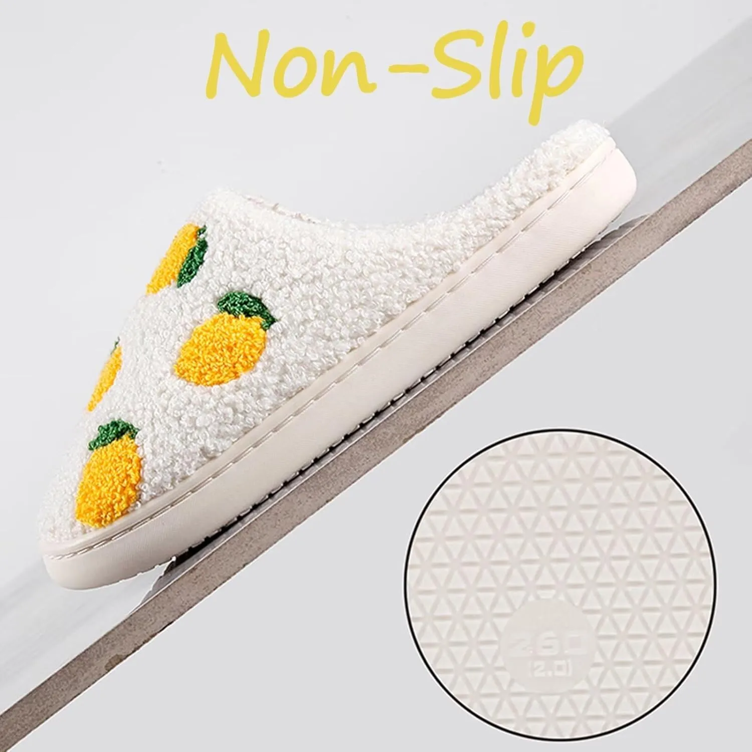 Women's Cute Retro Strawberry Cherry Slippers Valentine's Day Plush Soft Memory Foam House Home Shoes