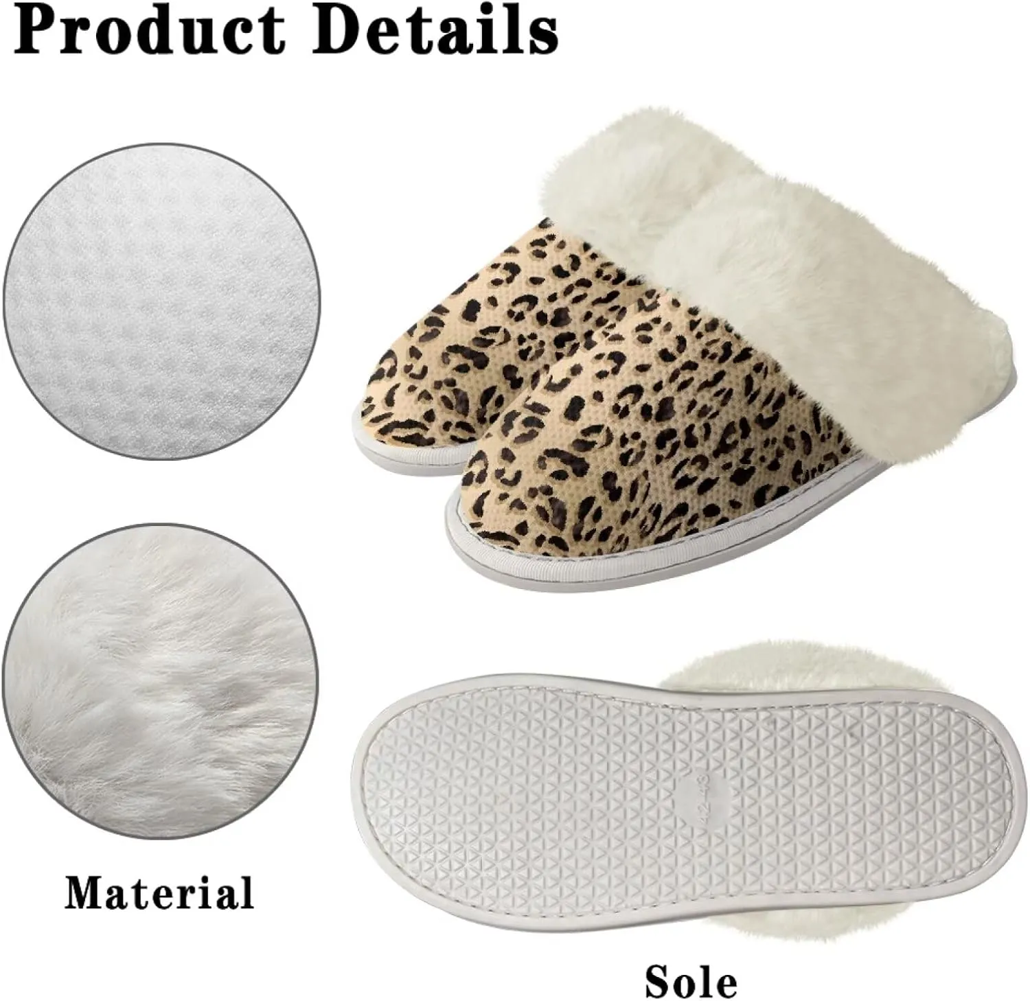 Women's Fuzzy Slipper Home Slippers Fluffy Winter House Shoes Soft Sole Slippers for Indoor