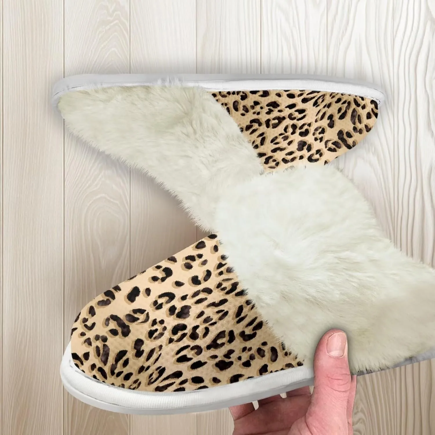 Women's Fuzzy Slipper Home Slippers Fluffy Winter House Shoes Soft Sole Slippers for Indoor