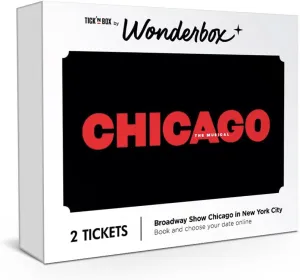 WONDERBOX – Experience Gift – Chicago The Musical Package on Broadway – 2 Open Tickets – Easy and Fast Booking Online - Chicago The Musical Full Package