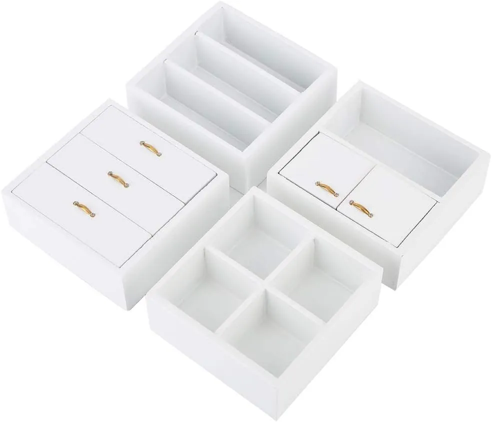 Wooden Dollhouse Furniture, 1:12 Mini Wood Cabinet Furniture Living Room Bedroom Cabinet Wooden Dollhouse Furniture Set Living Room Unit for Dollhouse(White)