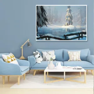 Wooden Puzzle Bear Fishing in Stream Hard Challenging Exercise Intellegent Wall Decor Suitable for Teenager or Adult 500 PCS