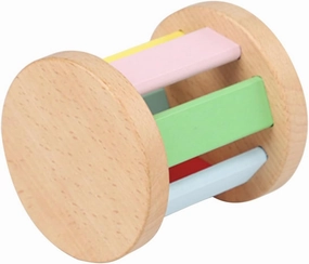 Wooden Hand Rattle Instrument for Boy Girl Sensory Development Promotes Grasping Hearing Skills Smooth Surface for for Newborns