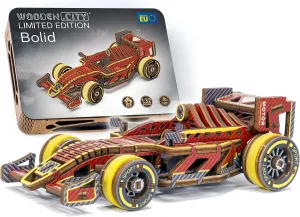 WOODEN.CITY Engineering DIY Wooden Model to Built - Model Car Kits - Premium 3D Wooden Puzzles for Adults - Detailed Model Kits for Enthusiasts and Collectors (Bolid Model Car Kit)
