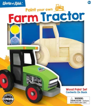 Works of Ahhh... Craft Set - Farm Tractor Premium Wood Paint Kit