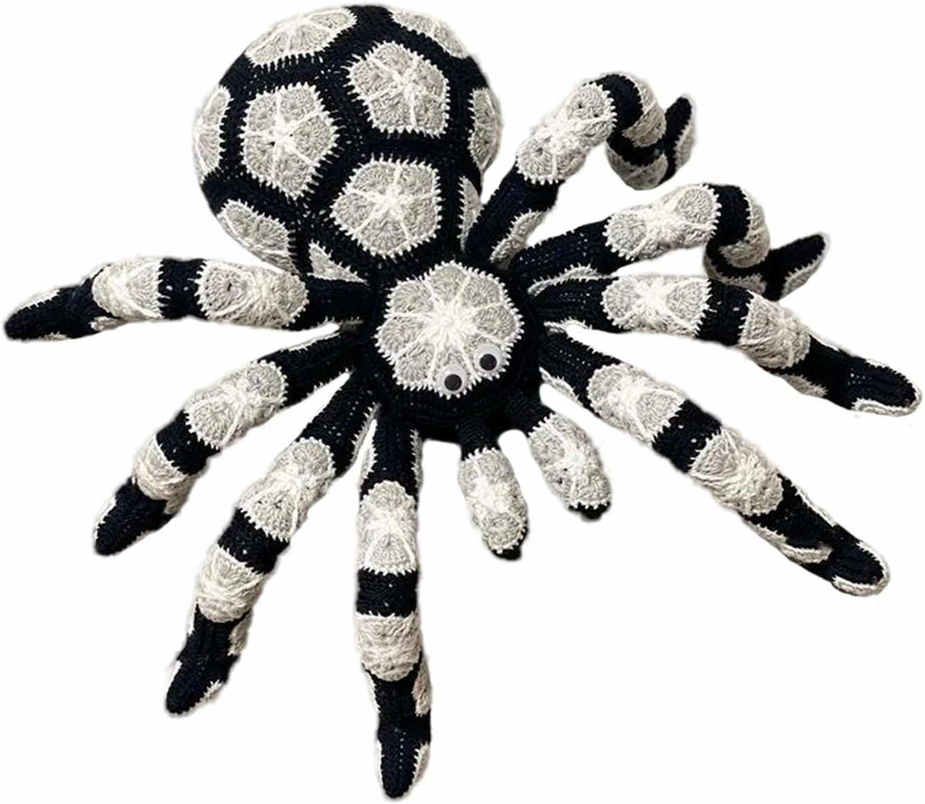 XKCL Hand Woven Plush Spider -12.6 inch Realistic Spider Plush Cute Hug Gift, Suitable for Sofa Bed, Family Party Decoration