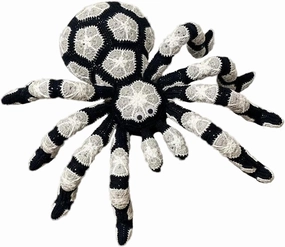XKCL Hand Woven Plush Spider -12.6 inch Realistic Spider Plush Cute Hug Gift, Suitable for Sofa Bed, Family Party Decoration