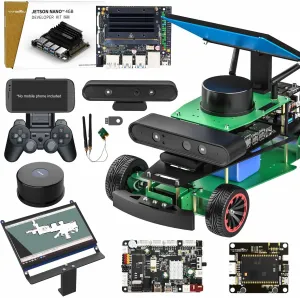 Yahboom Raspberry Pi Jetson Nano/Jetson Orin Nano Super AI Professionally Programmable Ackerman Steering Structure ROS2 Robot Kit for Adults (R2 Ultimate Ver with Nano)