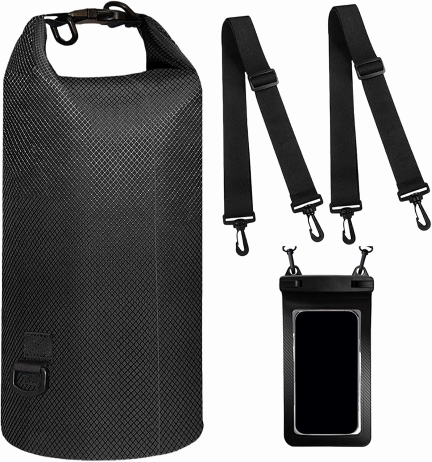 YAMSLAM 3L-20L Waterproof Bear Bag, Ultralight Bear Proof Canister Gear, with IP68 Waterproof Phone Pouch, Camping Easy to Throw for Backpacking Food Bag
