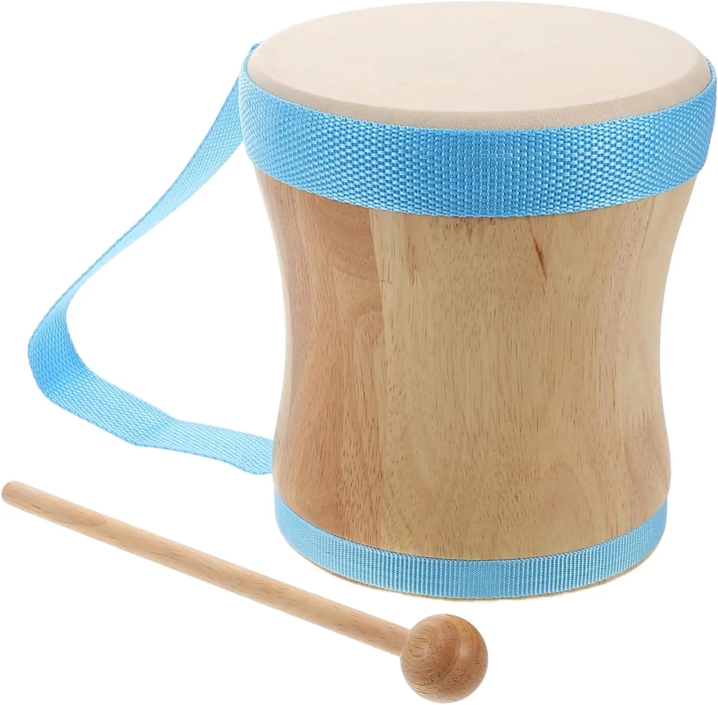 Yardwe Boys and Girls Drum 1 Set Wooden Hand Drum Snare for Preschool Children's Music Activities