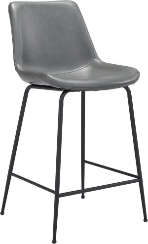 Zuo Byron Counter Stool Gray
