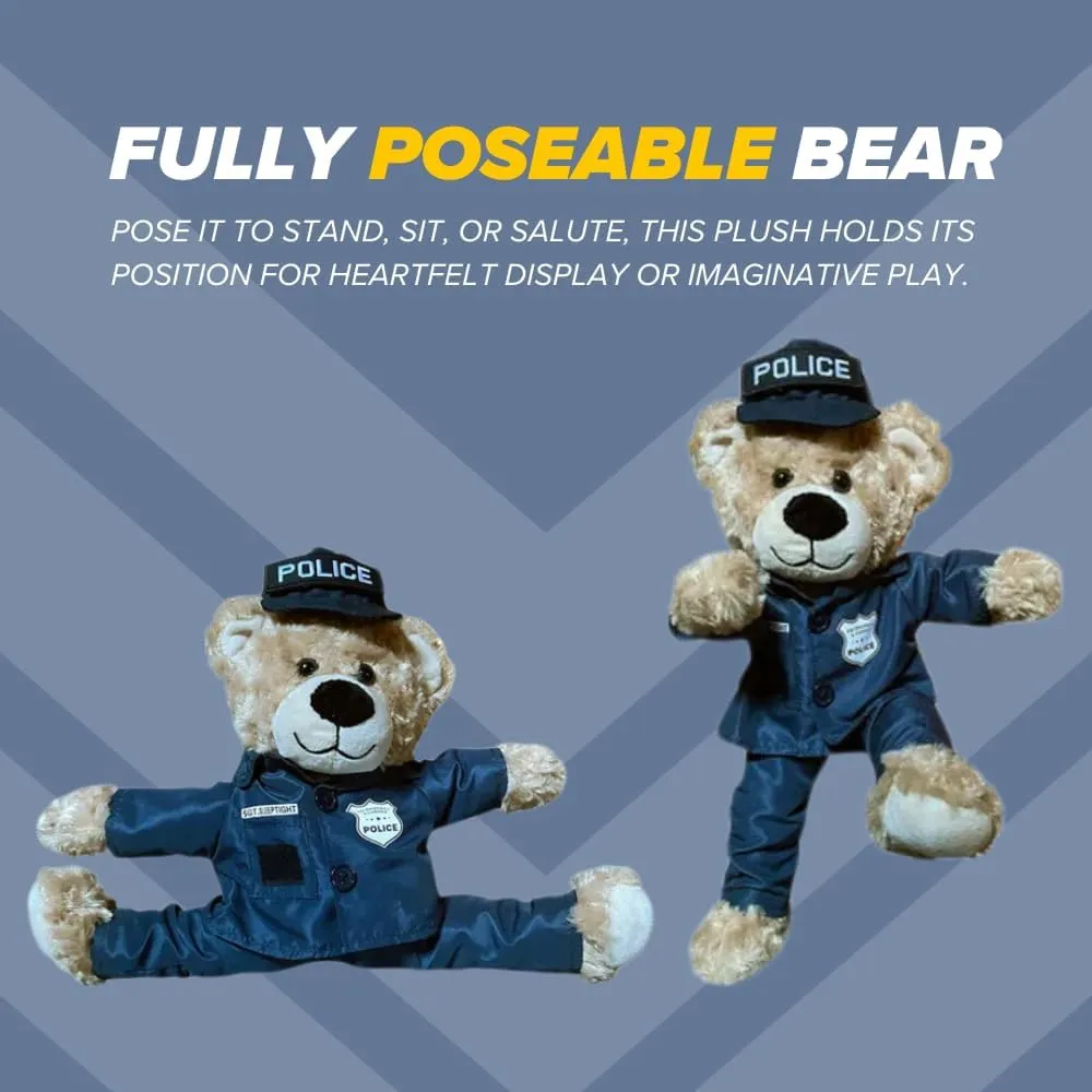 ZZZ Bears SGT Sleeptight Police Teddy Bear, Comforting Gift for Police Kids, Provides Comfort & Sense of Security During Separation