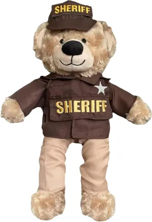 ZZZ Bears Sheriff Teddy Bear, Comforting Gift for Sheriff Kids, Provides Comfort & Sense of Security During Separation